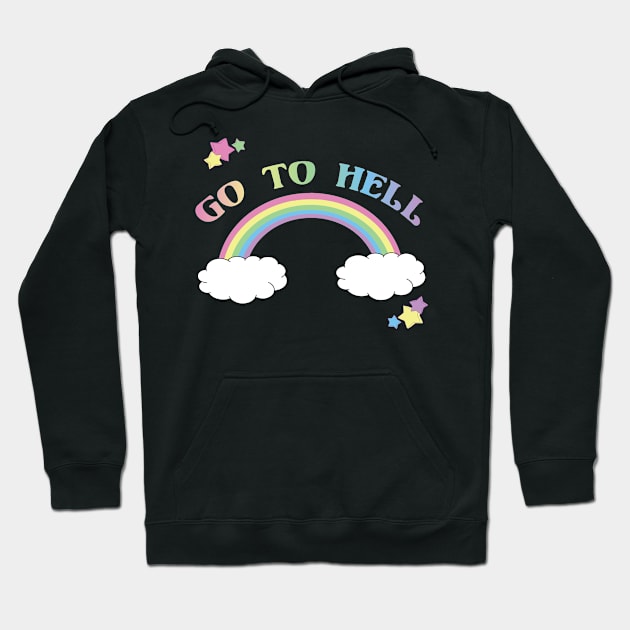 Go To Hell Rainbow Hoodie by jverdi28